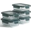 imageMartha Stewart Broadbrook 6 Piece Stoneware Meal Prep Container Set with Lids Rectangular Food Storage amp Bakewar Oven Refridgerator Microwave Dishwasher SafeGlassGreen Lid Shadowbrook  Rectangular