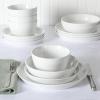 imageMartha Stewart Selma Pasta Bowls Set of 6 43oz White Porcelain Soup Bowls amp Salad Bowl Wide and Shallow Chip Resistant Dishwasher amp Microwave SafeWhite