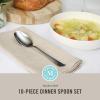 imageMartha Stewart Watercliffe 16 pc Flatware Set Stainless Steel wABS Handle  Warm Grey Pack of 2Alness Mirror Polish