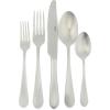 imageMartha Stewart Watercliffe 16 pc Flatware Set Stainless Steel wABS Handle  Warm Grey Pack of 2Alness Mirror Polish