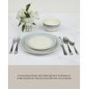 imageMartha Stewart Watercliffe 16 pc Flatware Set Stainless Steel wABS Handle  Warm Grey Pack of 2Alness Mirror Polish