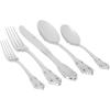 imageMartha Stewart Watercliffe 16 pc Flatware Set Stainless Steel wABS Handle  Warm Grey Pack of 2Perrine Mirror Polish