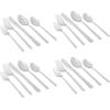 imageMartha Stewart Watercliffe 16 pc Flatware Set Stainless Steel wABS Handle  Warm Grey Pack of 2Southland Mirror Polish