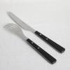 imageMartha Stewart Watercliffe 16 pc Flatware Set Stainless Steel wABS Handle  Warm Grey Pack of 2Watercliffe Black