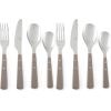 imageMartha Stewart Watercliffe 16 pc Flatware Set Stainless Steel wABS Handle  Warm Grey Pack of 2Watercliffe Warm Grey