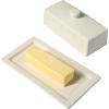 imageMartha Stewart Broadbrook Stoneware Butter Dish with Lid Rectangular Covered Butter Keeper 81 x 44 x 3 Inches Classic Cream Glaze Dishwasher Safe Ceramic Storage for Counter or Table