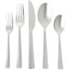 imageMartha Stewart Torino 20Piece Gold Flatware Set Service for 4  Stainless Steel Silverware wPVD Gold Handle Mirror Polish  Dishwasher Safe Rust Resistant Chip Resistant  Glamorous Utensil SetSilver Chiggi