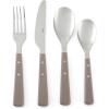 imageMartha Stewart Watercliffe 16 pc Flatware Set Stainless Steel wABS Handle  Warm Grey Pack of 2Watercliffe Warm Grey