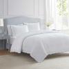 imageMartha Stewart  Queen Comforter Set 100 Silky Smooth Cotton Sateen Floral Bedding for Year Round Comfort 3 Piece Bed Set with Matching Pillowcases Songbird YellowSimple Scallop Blue