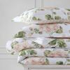 imageMartha Stewart  Queen Comforter Set 100 Silky Smooth Cotton Sateen Floral Bedding for Year Round Comfort 3 Piece Bed Set with Matching Pillowcases Songbird YellowGeranium Bloom Pink