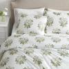 imageMartha Stewart  Queen Comforter Set 100 Silky Smooth Cotton Sateen Floral Bedding for Year Round Comfort 3 Piece Bed Set with Matching Pillowcases Songbird YellowElosie Floral Grey