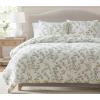 imageMartha Stewart  Queen Comforter Set 100 Silky Smooth Cotton Sateen Floral Bedding for Year Round Comfort 3 Piece Bed Set with Matching Pillowcases Songbird YellowHazel Floral Beige