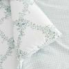 imageMartha Stewart  Queen Comforter Set 100 Silky Smooth Cotton Sateen Floral Bedding for Year Round Comfort 3 Piece Bed Set with Matching Pillowcases Songbird YellowRomantic Trellis Blue