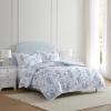 imageMartha Stewart  Queen Comforter Set 100 Silky Smooth Cotton Sateen Floral Bedding for Year Round Comfort 3 Piece Bed Set with Matching Pillowcases Songbird YellowSongbird Blue