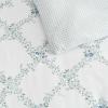 imageMartha Stewart  Queen Comforter Set 100 Silky Smooth Cotton Sateen Floral Bedding for Year Round Comfort 3 Piece Bed Set with Matching Pillowcases Songbird YellowRomantic Trellis Blue