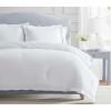 imageMartha Stewart  Queen Comforter Set 100 Silky Smooth Cotton Sateen Floral Bedding for Year Round Comfort 3 Piece Bed Set with Matching Pillowcases Songbird YellowSimple Scallop Blue