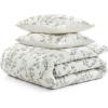 imageMartha Stewart  Queen Comforter Set 100 Silky Smooth Cotton Sateen Floral Bedding for Year Round Comfort 3 Piece Bed Set with Matching Pillowcases Songbird YellowHazel Floral Beige