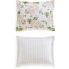 imageMartha Stewart  Queen Comforter Set 100 Silky Smooth Cotton Sateen Floral Bedding for Year Round Comfort 3 Piece Bed Set with Matching Pillowcases Songbird YellowGeranium Bloom Pink