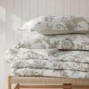 imageMartha Stewart  Queen Comforter Set 100 Silky Smooth Cotton Sateen Floral Bedding for Year Round Comfort 3 Piece Bed Set with Matching Pillowcases Songbird YellowAvery Floral Grey