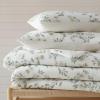 imageMartha Stewart  Queen Comforter Set 100 Silky Smooth Cotton Sateen Floral Bedding for Year Round Comfort 3 Piece Bed Set with Matching Pillowcases Songbird YellowHazel Floral Beige