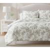 imageMartha Stewart  Queen Comforter Set 100 Silky Smooth Cotton Sateen Floral Bedding for Year Round Comfort 3 Piece Bed Set with Matching Pillowcases Songbird YellowAvery Floral Grey