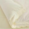 imageMartha Stewart  Queen Duvet Cover Set 100 Smooth amp Silky Sateen Cotton Bedding with a Cotton Percale Reverse 3 Piece Floral Bedding with Matching Pillowcases Songbird YellowSignature Scallop White