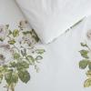 imageMartha Stewart  Queen Duvet Cover Set 100 Smooth amp Silky Sateen Cotton Bedding with a Cotton Percale Reverse 3 Piece Floral Bedding with Matching Pillowcases Songbird YellowAvery Floral Grey