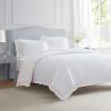 imageMartha Stewart  Queen Duvet Cover Set 100 Smooth amp Silky Sateen Cotton Bedding with a Cotton Percale Reverse 3 Piece Floral Bedding with Matching Pillowcases Songbird YellowSimple Scallop Pink