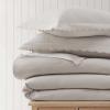 imageMartha Stewart  Queen Duvet Cover Set 100 Smooth amp Silky Sateen Cotton Bedding with a Cotton Percale Reverse 3 Piece Floral Bedding with Matching Pillowcases Songbird YellowSignature Scallop Grey