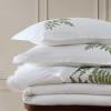 imageMartha Stewart  Queen Duvet Cover Set 100 Smooth amp Silky Sateen Cotton Bedding with a Cotton Percale Reverse 3 Piece Floral Bedding with Matching Pillowcases Songbird YellowFern Garden Green