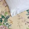 imageMartha Stewart  Queen Duvet Cover Set 100 Smooth amp Silky Sateen Cotton Bedding with a Cotton Percale Reverse 3 Piece Floral Bedding with Matching Pillowcases Songbird YellowSongbird Yellow
