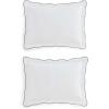 imageMartha Stewart  Queen Duvet Cover Set 100 Smooth amp Silky Sateen Cotton Bedding with a Cotton Percale Reverse 3 Piece Floral Bedding with Matching Pillowcases Songbird YellowSimple Scallop Green