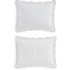 imageMartha Stewart  Queen Duvet Cover Set 100 Smooth amp Silky Sateen Cotton Bedding with a Cotton Percale Reverse 3 Piece Floral Bedding with Matching Pillowcases Songbird YellowSimple Scallop Beige