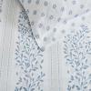 imageMartha Stewart  Queen Duvet Cover Set 100 Smooth amp Silky Sateen Cotton Bedding with a Cotton Percale Reverse 3 Piece Floral Bedding with Matching Pillowcases Songbird YellowVerbena Stripe Blue