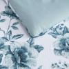 imageMartha Stewart  Queen Duvet Cover Set 100 Smooth amp Silky Sateen Cotton Bedding with a Cotton Percale Reverse 3 Piece Floral Bedding with Matching Pillowcases Songbird YellowVivian Floral Blue