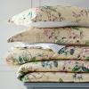 imageMartha Stewart  Queen Duvet Cover Set 100 Smooth amp Silky Sateen Cotton Bedding with a Cotton Percale Reverse 3 Piece Floral Bedding with Matching Pillowcases Songbird YellowSongbird Yellow