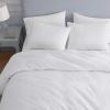 imageMartha Stewart  Queen Duvet Cover Set 100 Smooth amp Silky Sateen Cotton Bedding with a Cotton Percale Reverse 3 Piece Floral Bedding with Matching Pillowcases Songbird YellowGarden Trellis White