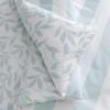 imageMartha Stewart  Queen Duvet Cover Set 100 Smooth amp Silky Sateen Cotton Bedding with a Cotton Percale Reverse 3 Piece Floral Bedding with Matching Pillowcases Songbird YellowCopper Vines Blue