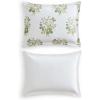 imageMartha Stewart  Queen Duvet Cover Set 100 Smooth amp Silky Sateen Cotton Bedding with a Cotton Percale Reverse 3 Piece Floral Bedding with Matching Pillowcases Songbird YellowAvery Floral Grey