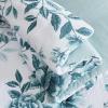 imageMartha Stewart  Queen Duvet Cover Set 100 Smooth amp Silky Sateen Cotton Bedding with a Cotton Percale Reverse 3 Piece Floral Bedding with Matching Pillowcases Songbird YellowVivian Floral Blue