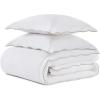 imageMartha Stewart  Queen Duvet Cover Set 100 Smooth amp Silky Sateen Cotton Bedding with a Cotton Percale Reverse 3 Piece Floral Bedding with Matching Pillowcases Songbird YellowSimple Scallop Beige