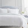 imageMartha Stewart  Queen Duvet Cover Set 100 Smooth amp Silky Sateen Cotton Bedding with a Cotton Percale Reverse 3 Piece Floral Bedding with Matching Pillowcases Songbird YellowSimple Scallop Pink