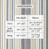 imageMartha Stewart  Queen Size Quilt Set Soft amp Smooth Sateen Bedding with a Light and Breathable Feel 3 Piece Bed Set with Matching Pillowcases Fern Embroidery GreyLefferts Stripe