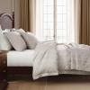 imageMartha Stewart  Queen Size Quilt Set Soft amp Smooth Sateen Bedding with a Light and Breathable Feel 3 Piece Bed Set with Matching Pillowcases Fern Embroidery GreyFern Embroidery Grey