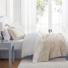 imageMartha Stewart  Queen Size Quilt Set Soft amp Smooth Sateen Bedding with a Light and Breathable Feel 3 Piece Bed Set with Matching Pillowcases Fern Embroidery GreyLayered Branches Beige