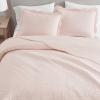 imageMartha Stewart  Queen Size Quilt Set Soft amp Smooth Sateen Bedding with a Light and Breathable Feel 3 Piece Bed Set with Matching Pillowcases Fern Embroidery GreyVintage Scallop Pink