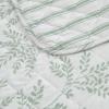 imageMartha Stewart  Queen Size Quilt Set Soft amp Smooth Sateen Bedding with a Light and Breathable Feel 3 Piece Bed Set with Matching Pillowcases Fern Embroidery GreyMurray Leaves Green