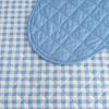 imageMartha Stewart  Queen Size Quilt Set Soft amp Smooth Sateen Bedding with a Light and Breathable Feel 3 Piece Bed Set with Matching Pillowcases Fern Embroidery GreyOlivia Gingham Blue