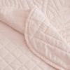 imageMartha Stewart  Queen Size Quilt Set Soft amp Smooth Sateen Bedding with a Light and Breathable Feel 3 Piece Bed Set with Matching Pillowcases Fern Embroidery GreyVintage Scallop Pink