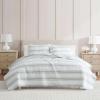 imageMartha Stewart  Queen Size Quilt Set Soft amp Smooth Sateen Bedding with a Light and Breathable Feel 3 Piece Bed Set with Matching Pillowcases Fern Embroidery GreyVine Flora Green